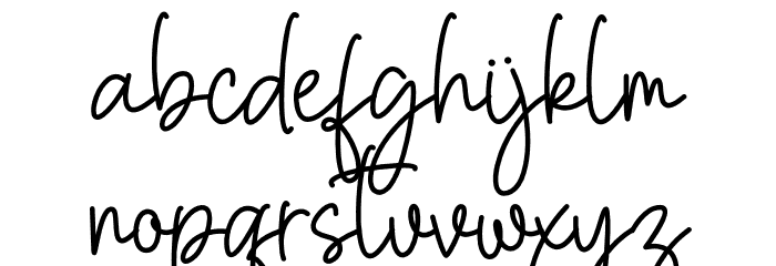 Margareth Script Font LOWERCASE