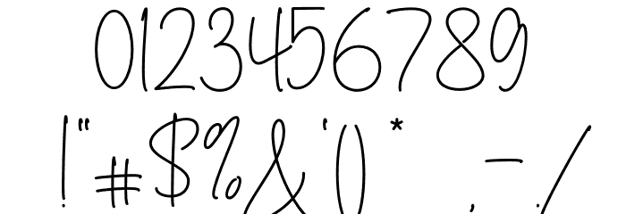 Margareth Signature フォント その他の文字