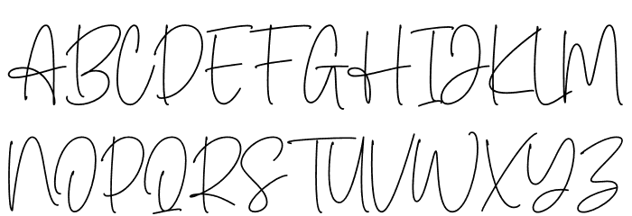 Margareth Signature フォント 大文字