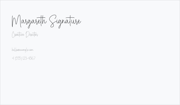 Margareth Signature Business Card