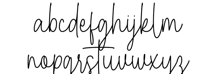 Margareth Signature フォント 小文字