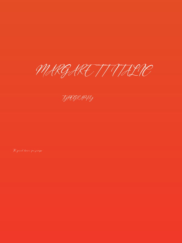 Margarett Italic Poster