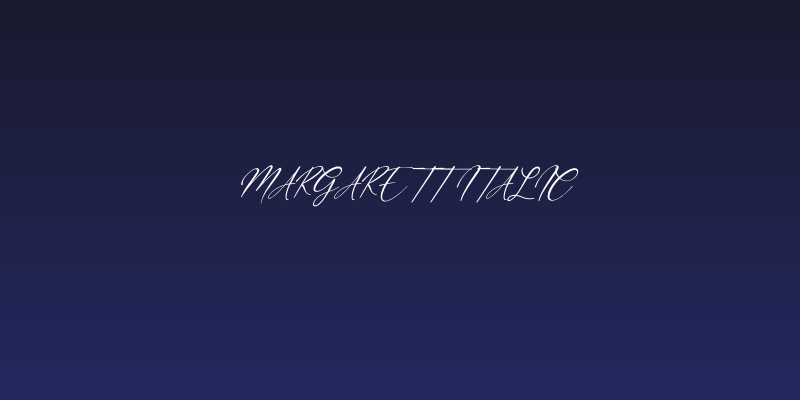 Margarett Italic Social Header