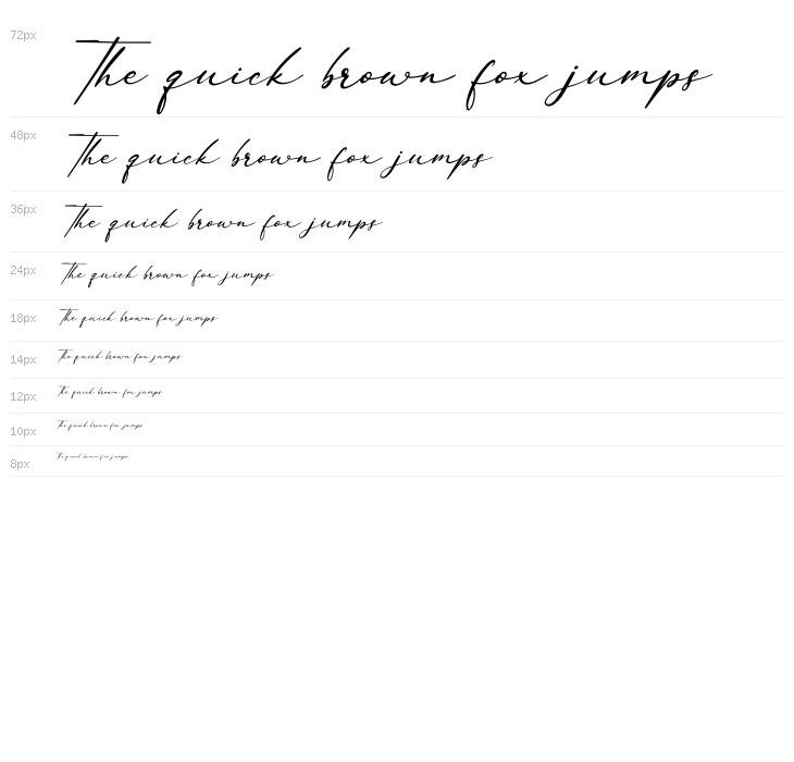 Margarett Italic Waterfall