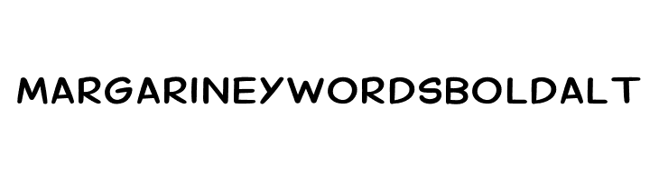 Margariney Words Bold Alt  フリーフォントのダウンロード