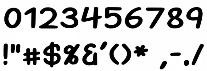 Margariney Words Bold Alt Font OTHER CHARS