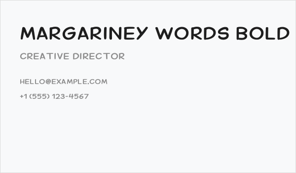 Margariney Words Bold Alt Business Card