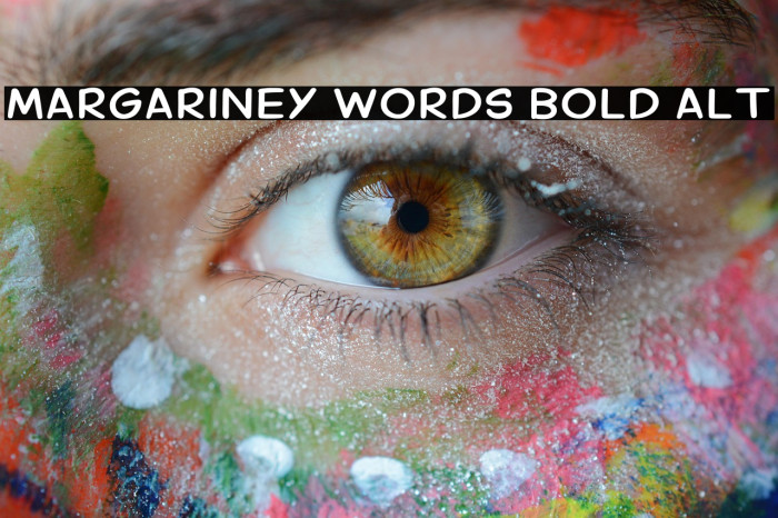 Margariney Words Bold Alt Example 1