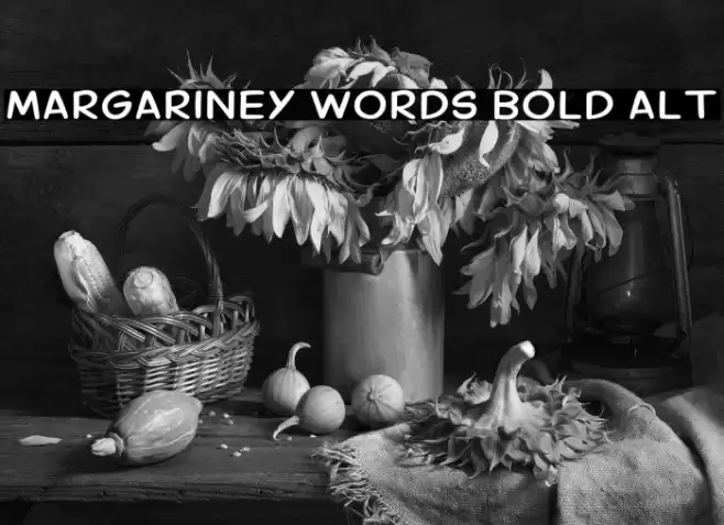 Margariney Words Bold Alt Font examples