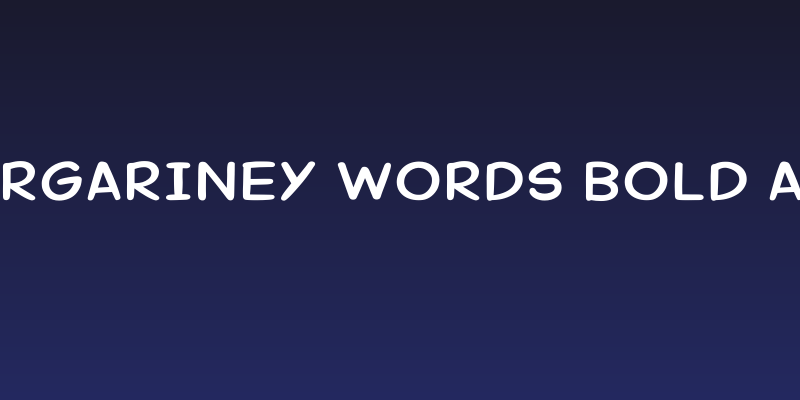 Margariney Words Bold Alt Social Header
