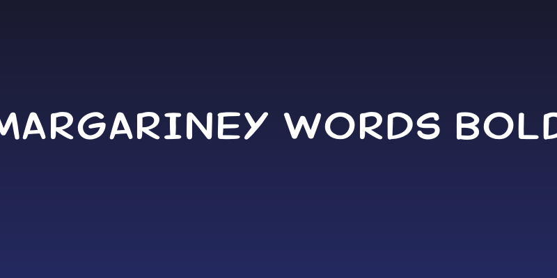 Margariney Words Bold Social Header