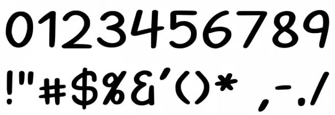 Margariney Words Regular Font OTHER CHARS