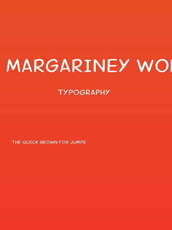 Margariney Words Regular Poster