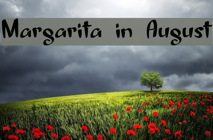 Margarita in August Font examples