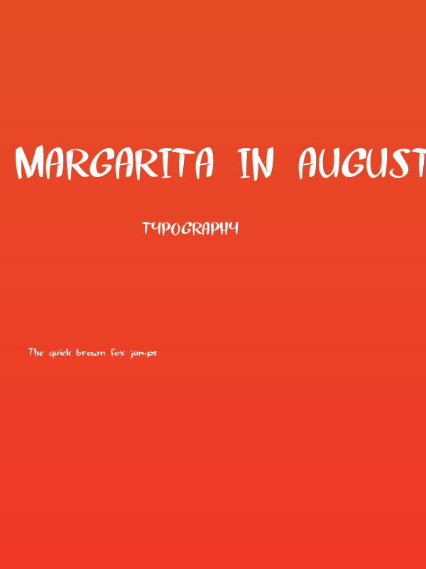 Margarita in August Poster