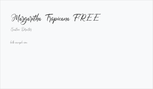 Margaritha Tropicana FREE Business Card