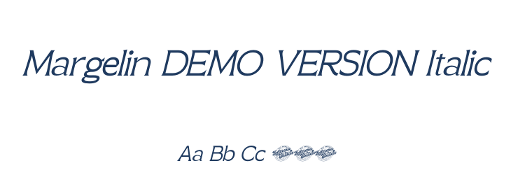 Margelin DEMO VERSION Italic Font Preview