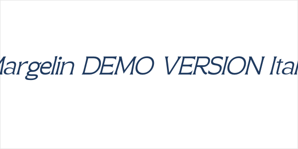 Margelin DEMO VERSION Italic Logo