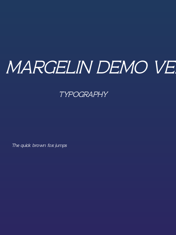 Margelin DEMO VERSION Italic Poster