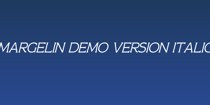 Margelin DEMO VERSION Italic Social Header