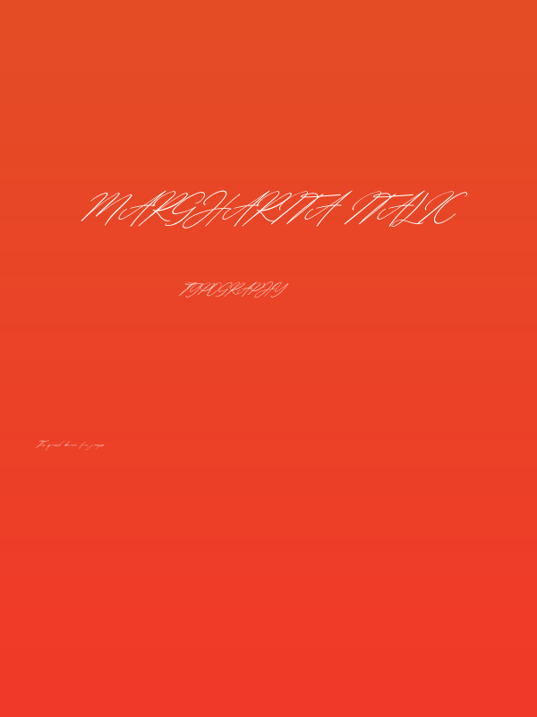 Margharita Italic Poster