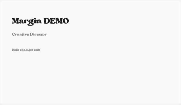Margin DEMO Business Card
