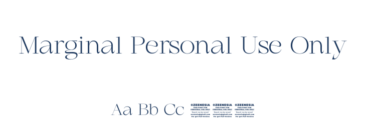 Marginal Personal Use Only Font Preview