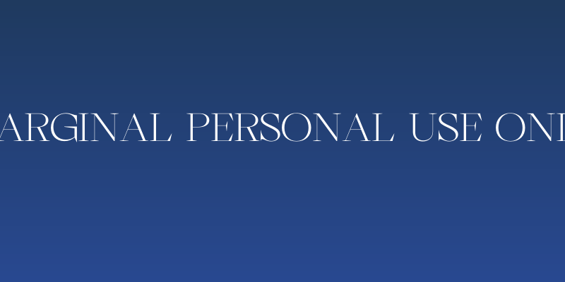 Marginal Personal Use Only Social Header