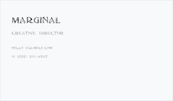 Marginal Business Card
