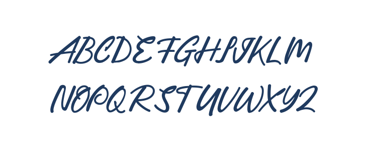 Margireta Signature Script Uppercase