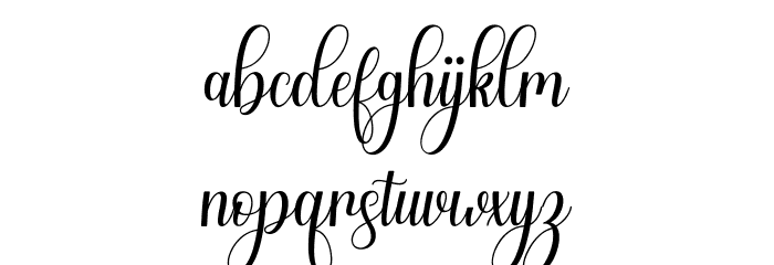 Maria Christmas Font LOWERCASE