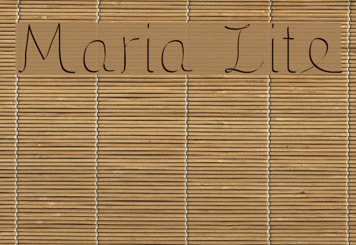 Maria Lite Font examples