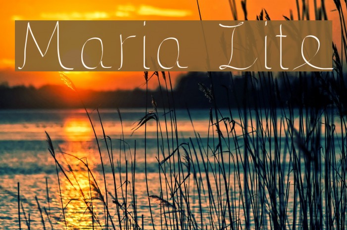 Maria Lite Font examples