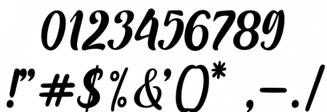 MariaAishaneScript Font OTHER CHARS