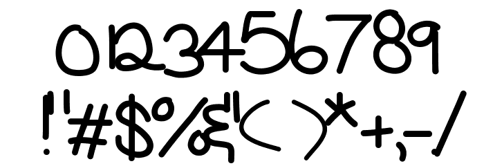 MariaElisasHand Font OTHER CHARS