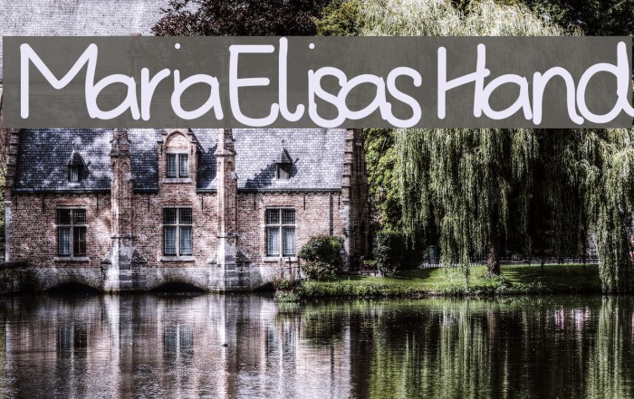 MariaElisasHand Font examples