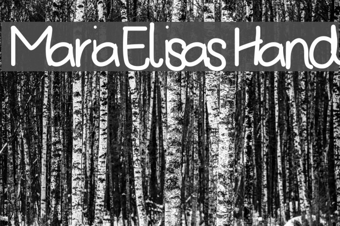 MariaElisasHand Font examples