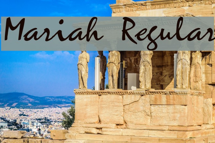 Mariah Regular Font examples