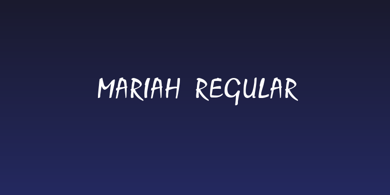 Mariah Regular Social Header