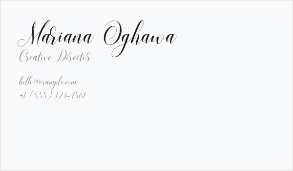 Mariana Oghawa Business Card
