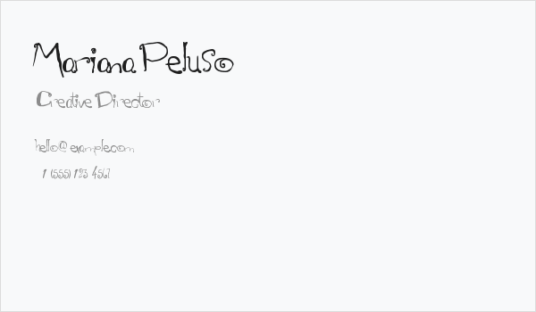 Mariana Peluso Business Card