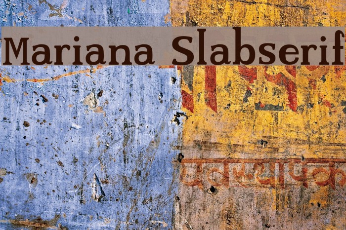 Mariana Slabserif Font examples