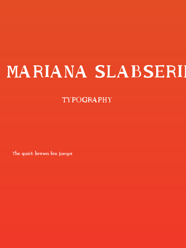 Mariana Slabserif Poster