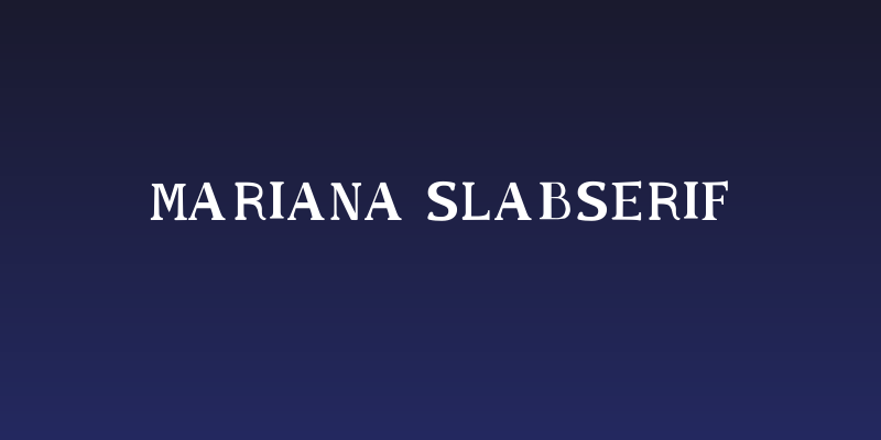 Mariana Slabserif Social Header
