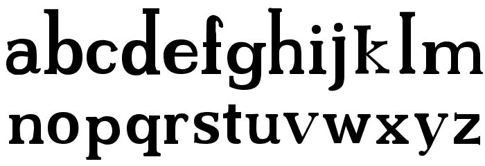 Mariana Slabserif Font LOWERCASE