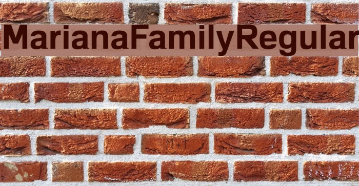 MarianaFamilyRegular Font examples