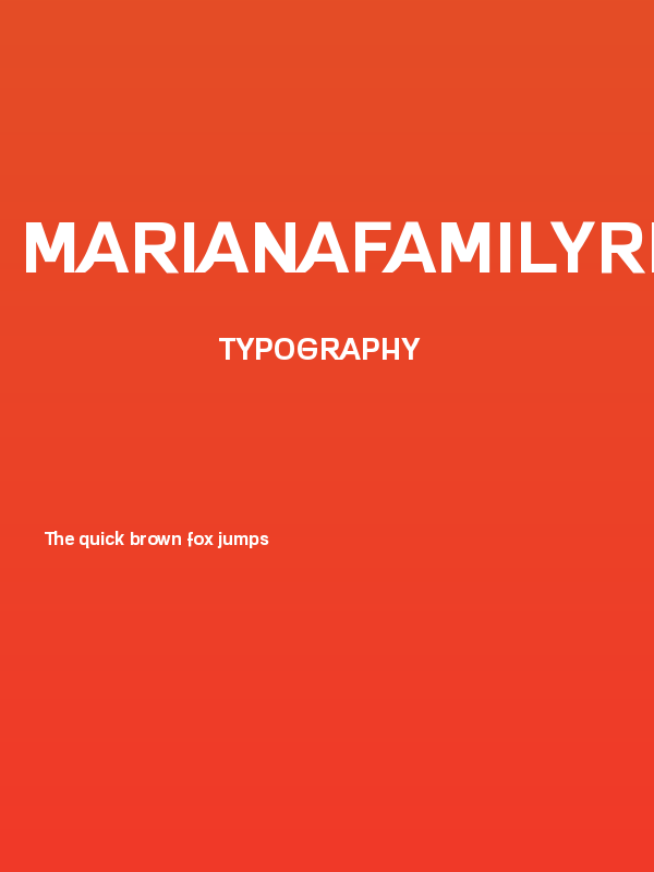 MarianaFamilyRegular Poster