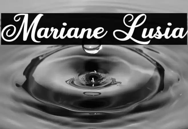 Mariane Lusia Font examples