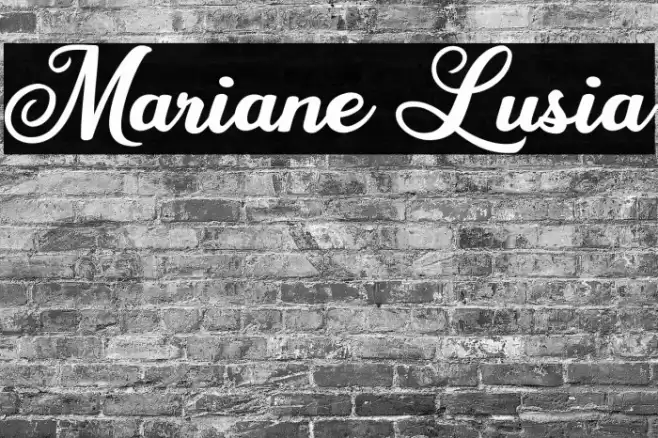 Mariane Lusia Font examples