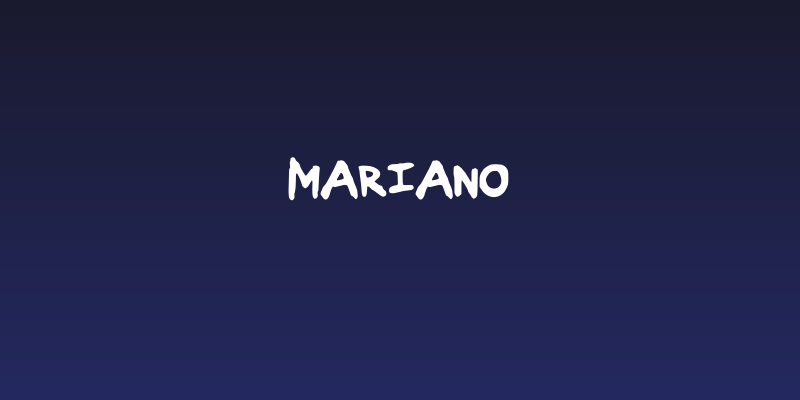 Mariano Social Header